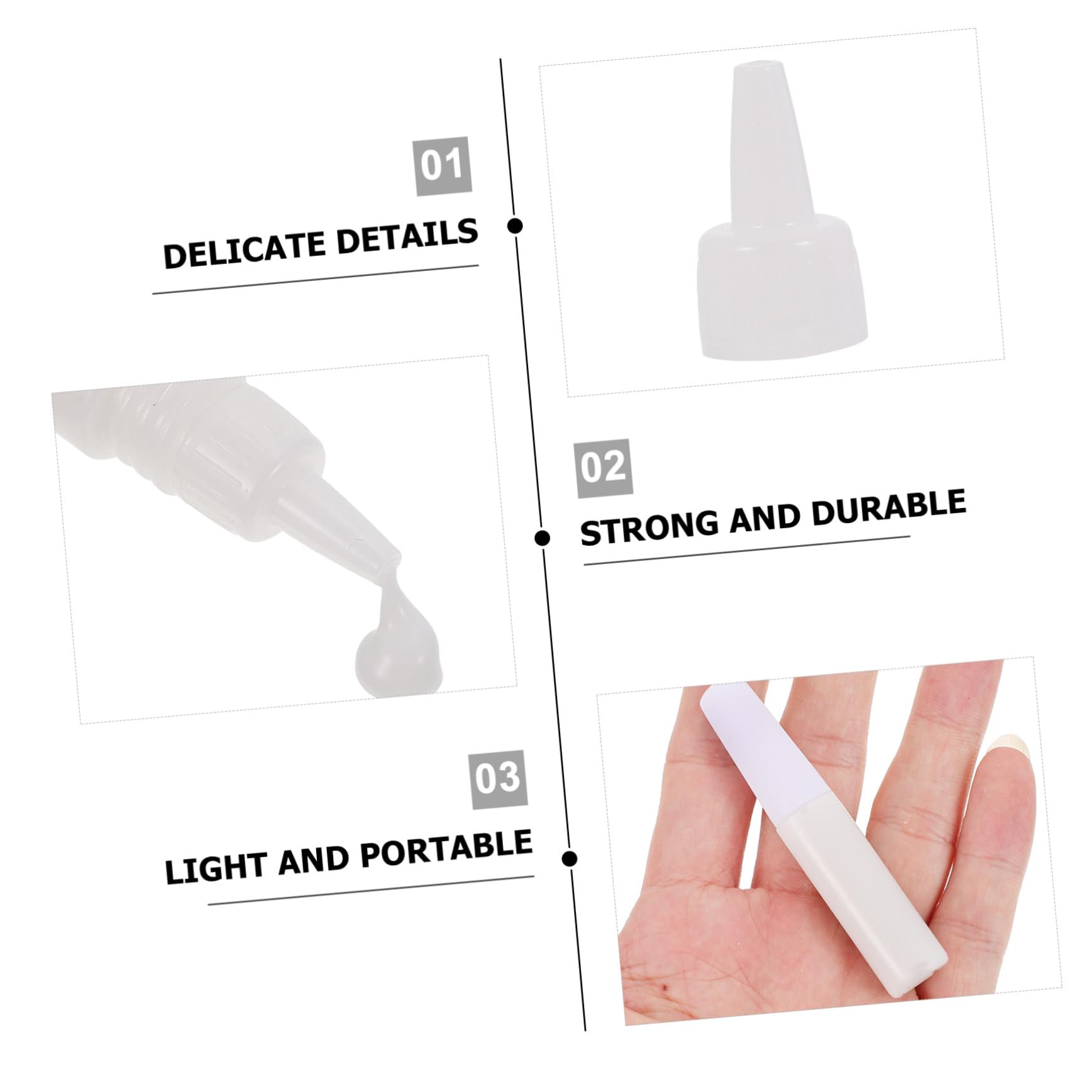 TEHAUX 2 Sätze Wasserlöslicher Flüssigkleber Weißer Bastelkleber Für Diy Handwerk Schüler Klebstoff Multifunktional Klein Und Tragbar 50 Stück * 2
