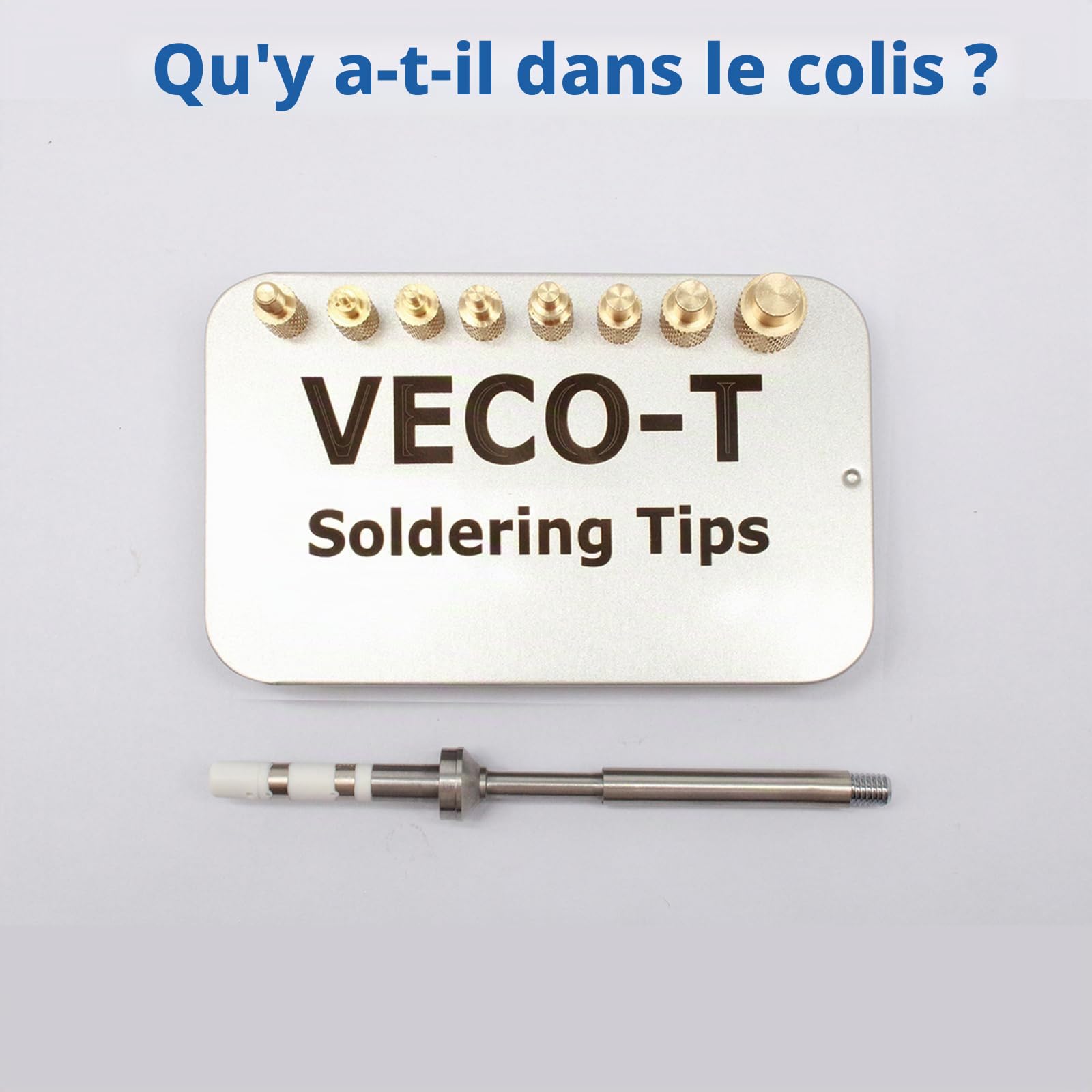 Outil d'insertion thermique, pointes de fer à souder livrées avec inserts filetés M2 M2.5 M3 M4 M5 M6 M7 M8, compatible avec fer à souder TS100 TS101, outils d'impression 3D