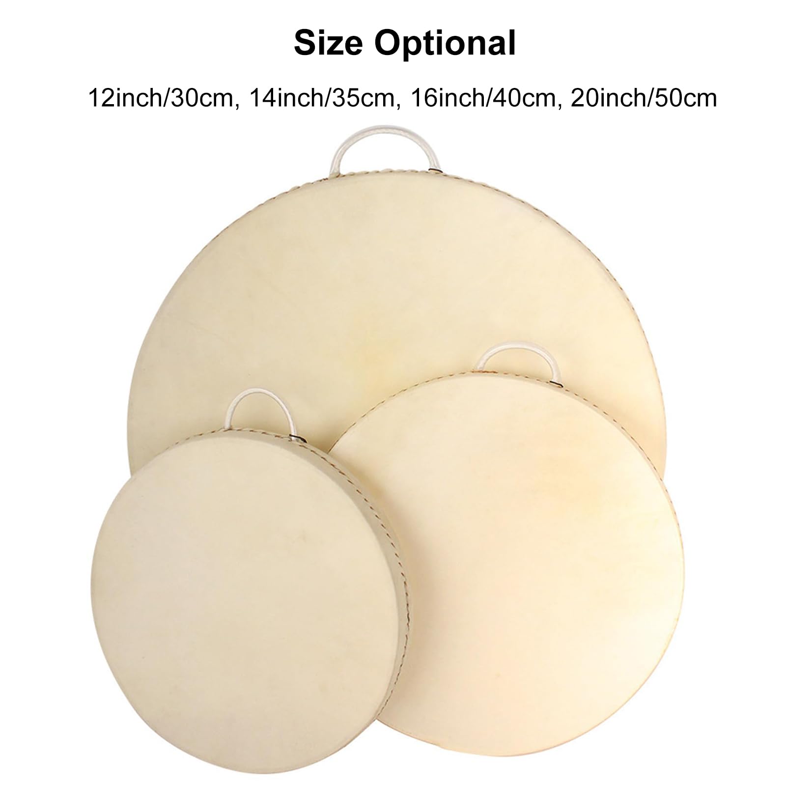 Ocean Drum - Strumento a percussione etnico da 30,5 cm, 40,6 cm, 50,8 cm, per guarigione del suono, tamburo ondulato a doppia faccia in pelle di capra, suono lenitivo, per rilassarsi, meditazione