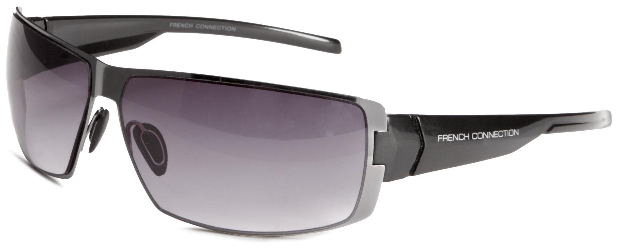 French Connection Men's Gunmetal Fcuk Fcu556 Wrap Sunglasses One Size