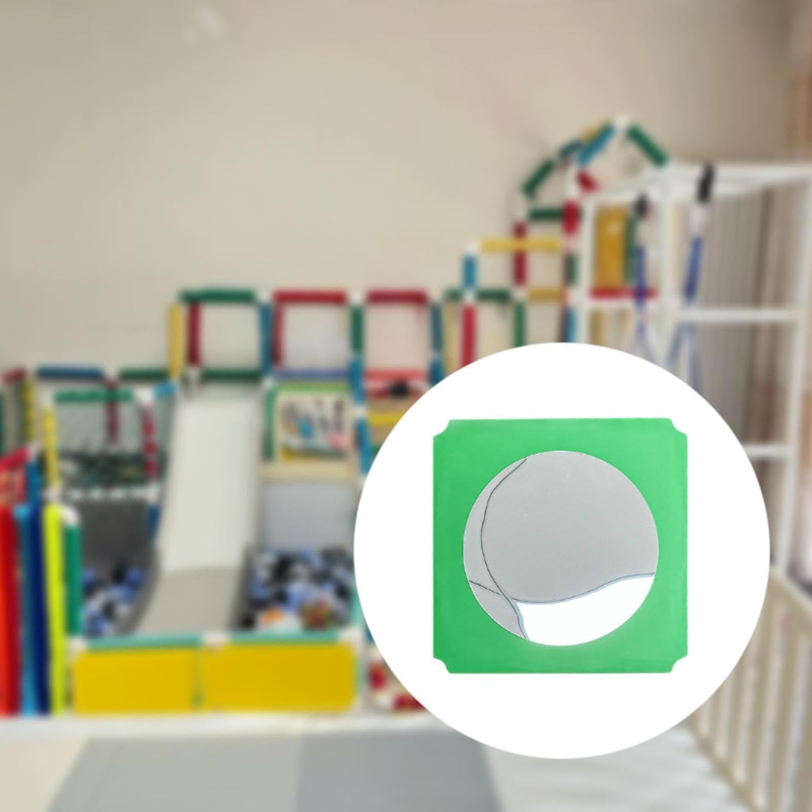 Menolana Indoor Playground Mirror Frame Accessory,Climbing Toy, Baby Climber,Acrylic Climbing Accessory for Baby Children Toddlers 2-8, Green