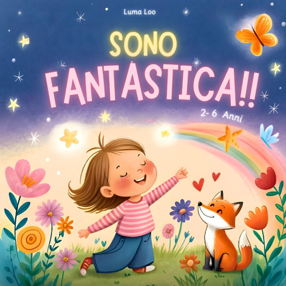 Libro per bambini: SONO FANTASTICA: Libro di Affermazioni positive e ritmiche per l'autostima e la fiducia in sé delle bambine piccole (2-6 anni)