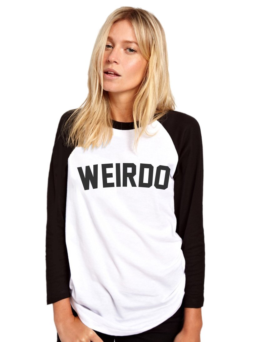 HotScamp Weirdo Women's Baseball Top - White/Black Large