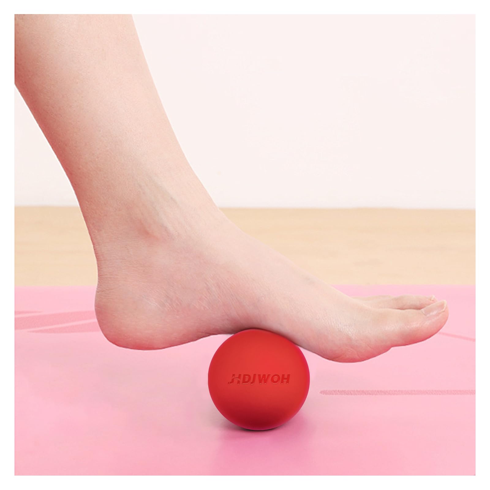 Tragbarer Lacrosse-Ball, Massageball, Therapie, Yoga, myofasziale Entspannung und Triggerpunkttherapie, Rückenmassageball, Fußmassageball-Roller (2 Stück)