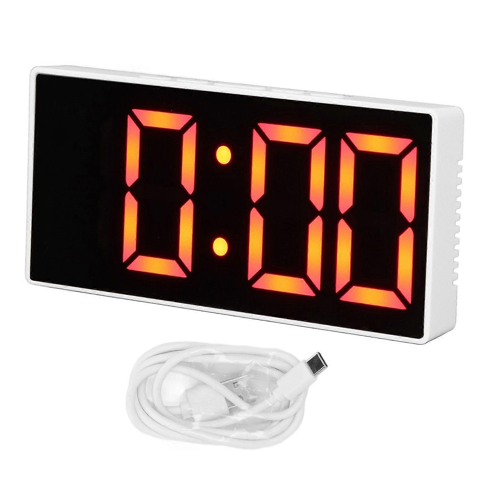 2025 Latest Model Digital Alarm Clock LED Mirror Electronic Clock USB Power