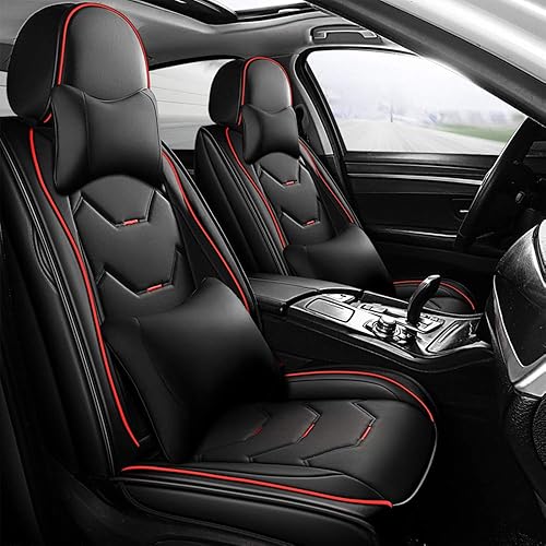 Miniatura 1 de otoez Juego completo de fundas de asiento de automóvil, funda universal de cuero para asiento de 5 asientos, compatible con la mayoría de Honda,