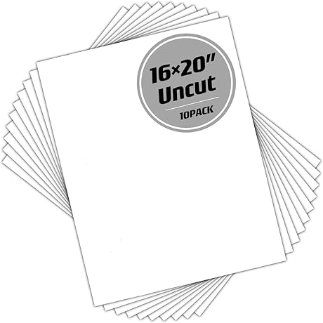 10-Pack Heavy Duty Acid-Free White Picture Mat Boards for Art and Crafts