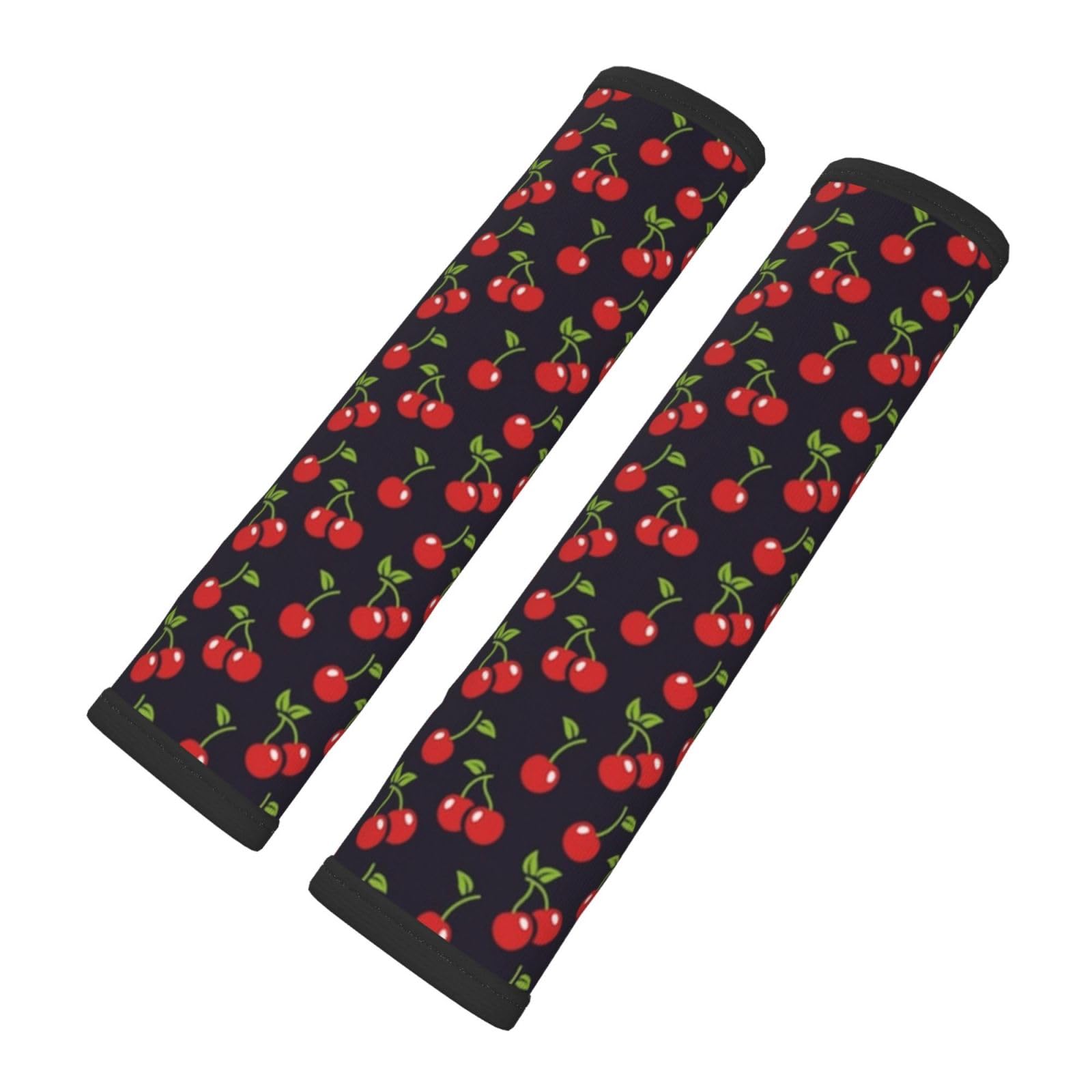 Photo 1 of 2 Pack Seatbelt Covers with Red Cherry Pattern Soft Shoulder Pad