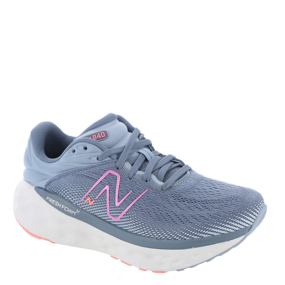 New Balance Women's W840FV1 Running Shoe, Arctic Grey/Raspberry, 10.5 Wide