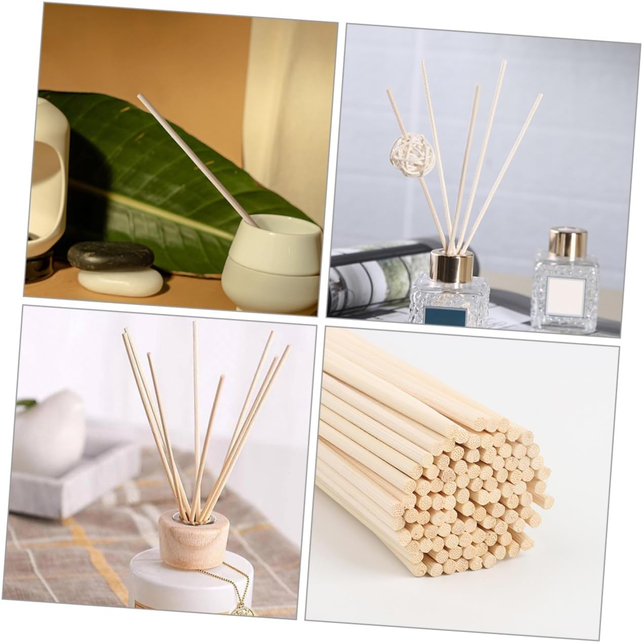 Cabilock 200pcs Rattan Reed Diffuser Sticks for Aromatherapy Fragrance Use