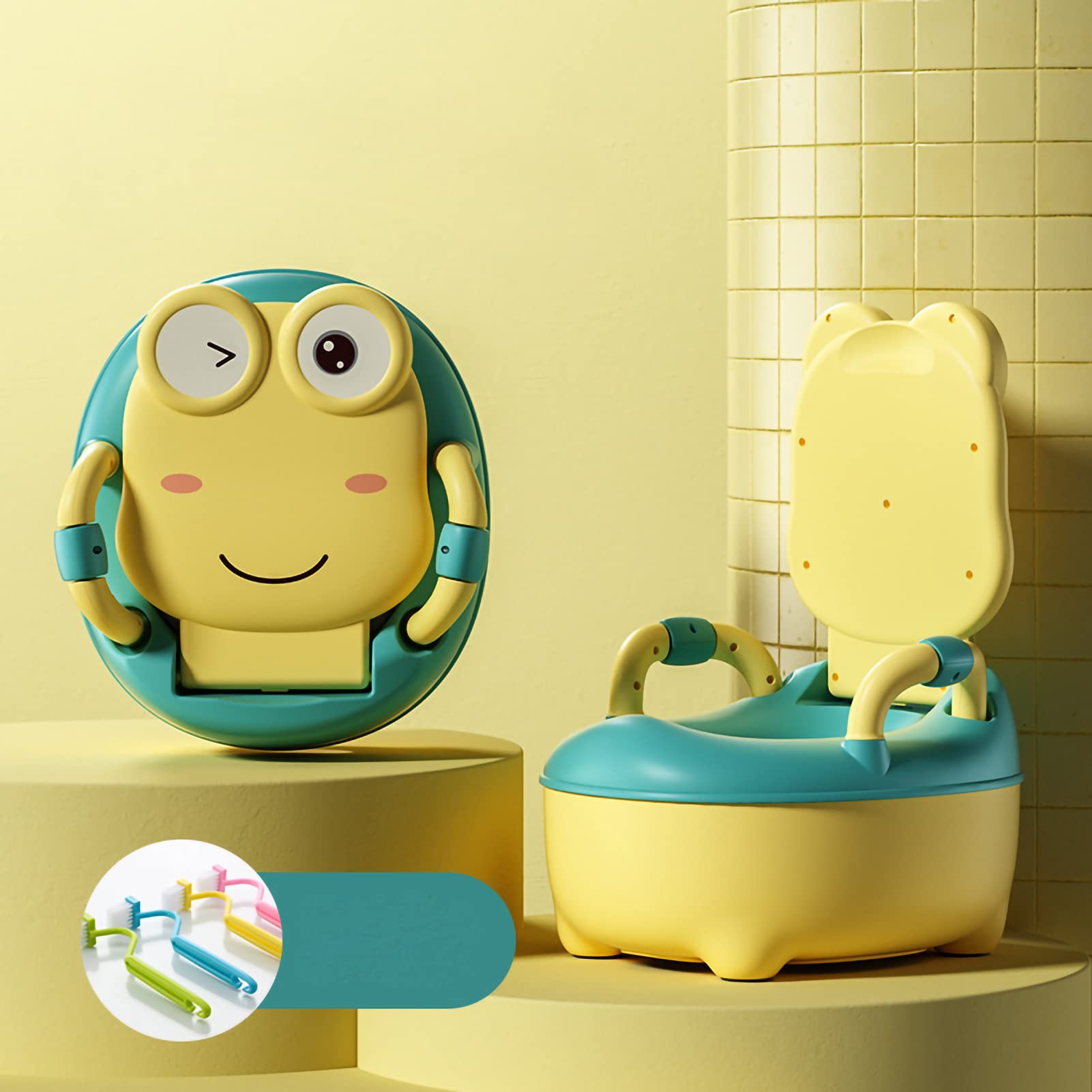 Cuifati Vasino da Viaggio Portatile per Bambini Vasino da Addestramento in PP Ecologico per Bambini, Robusto e Durevole (#14)