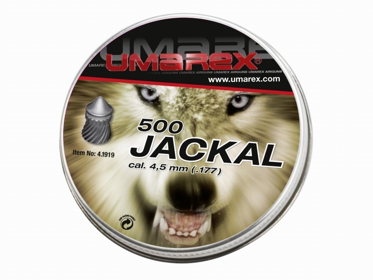 Umarex Jackal Diabolos, Spitzkopf Geschossform, Luftgewehrkugeln 4,5 mm, 500 Stück, ideal für Luftpistolen