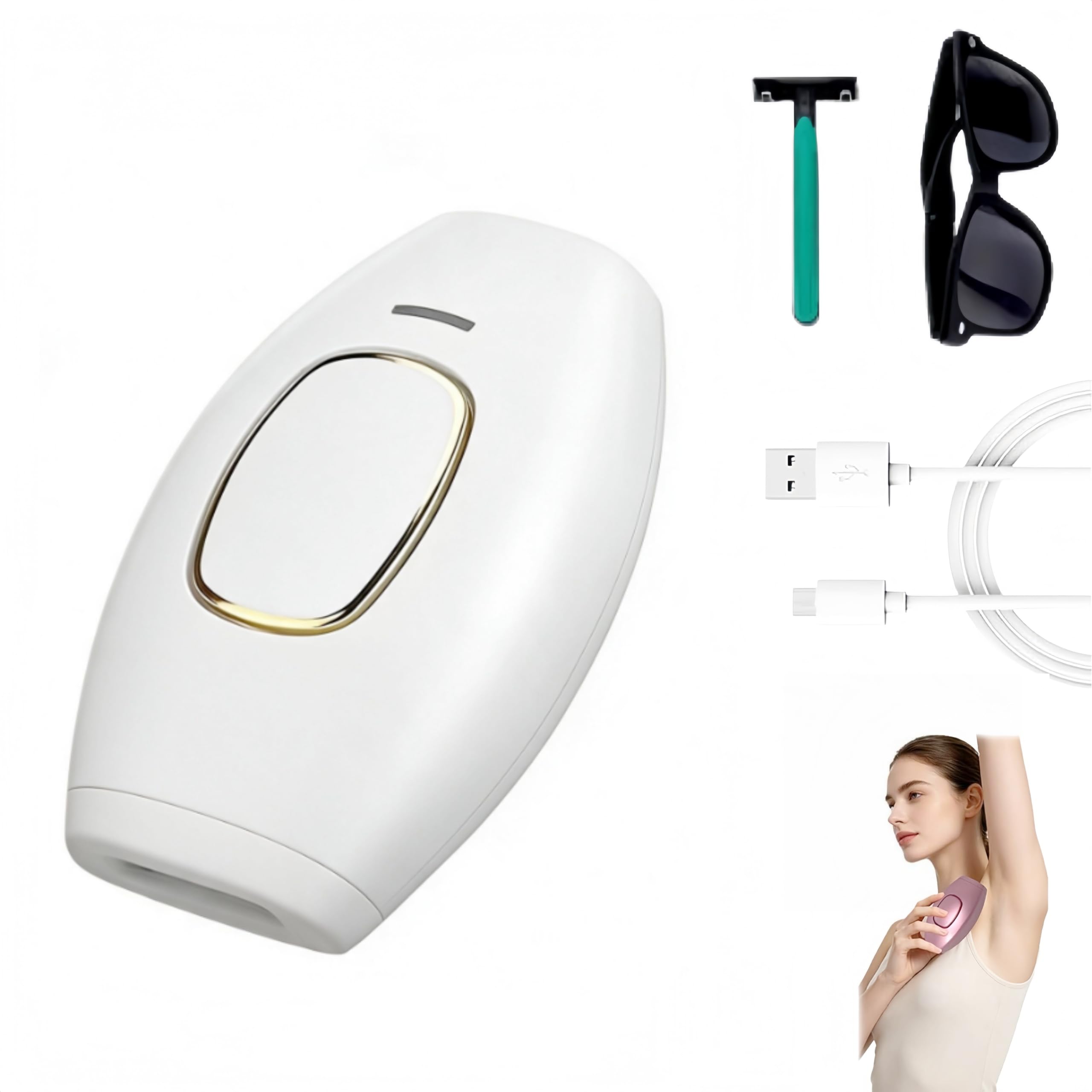 Loop Solippy Depilación Laser,Solippy Luz Pulsada,Depiladora de Luz Pulsada con 5 Intensidades,Modo Automático y Manual,Para Piernas,Brazos,Axilas y Línea del Bikini