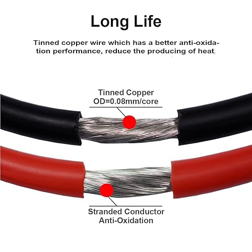 Miniatura 4 de Carrete de alambre de silicona de calibre 16 de 50 pies, ultra flexible de alta temperatura, 200 grados C, 600 V, 16 AWG, alambre trenzado con 252