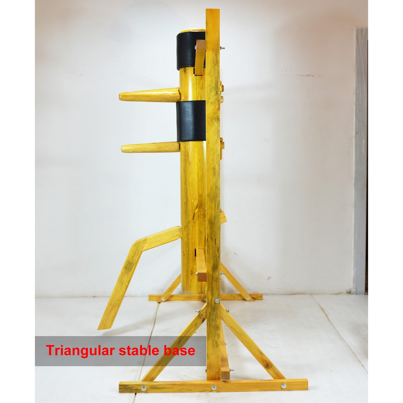 Adjustable Height Wing Chun Dummy, IP Man Training Target with Tripod Base, Martial Arts Traditional Kung Fu Training Dummy