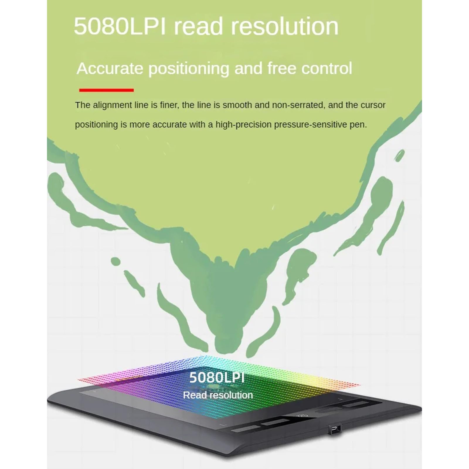 Tavoletta grafica con stilo senza batteria + funzione di inclinazione + sensibilità alla pressione 8192 + tavoletta con penna con 8 tasti di scelta rapida per principianti