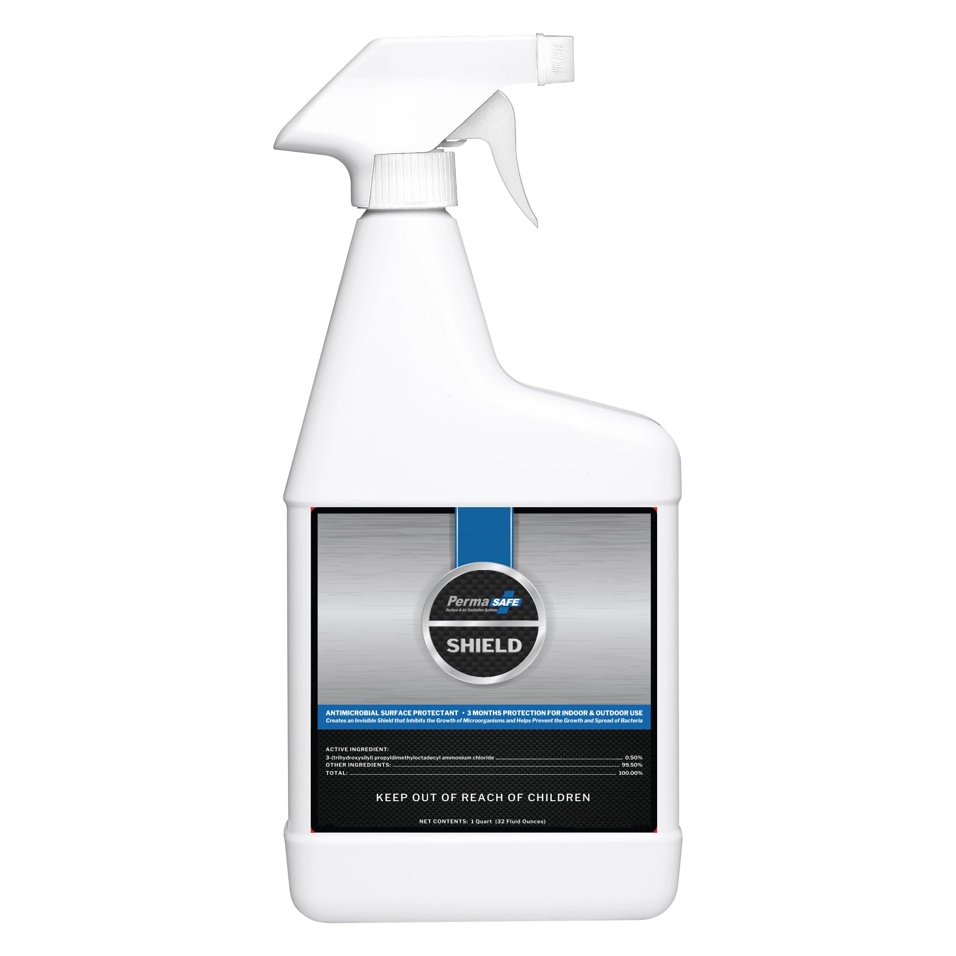 - PermaSafe SHIELD, 90-Day Antimicrobial Surface Protectant; Mold, Mildew, Fungi, Algae and Odor Inhibitor, and More. (32 Oz.)