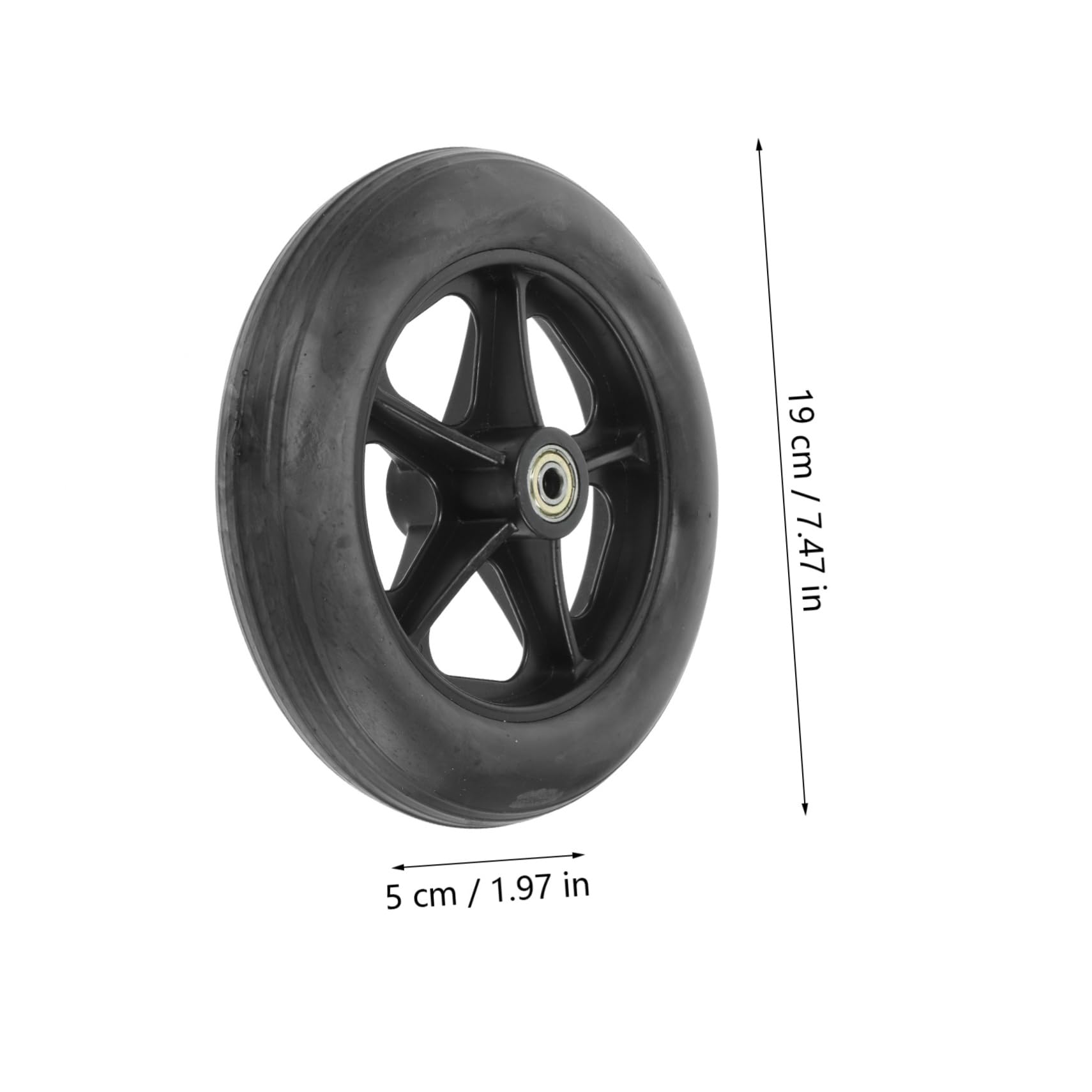 IWOWHERO 2pcs Walker Wheels Replacement Wheelchairs Wheel Bearing Replacement Wheels for Walkers Drive Wheelchair Replacement Parts Wheel Chair Wheels Wheelchair Bearings