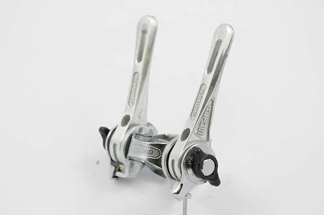 Shimano SL-AT22 VINTAGE ALTUS RACING BIKE DOUBLE GEAR LEVERS FOR 10 or 12 SPEED MADE IN JAPAN IN 1980 TO FIT ON HANDLEBAR STEM NOS