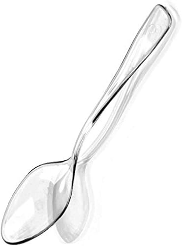 zappy 100 mini tazas cuadradas de postre de 2 onzas, vasos de muestra de degustación, 100 tazas de postre con 100 cucharas de postre plateadas, de