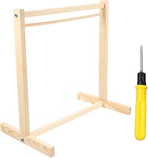 EXCEART Doll Furniture Clothing Rack Wood Little Doll Hangers Dolls Clothes Holder Doll Dress Organiser Rod for Wardrobe Doll Clothes Dollhouse Accessories L