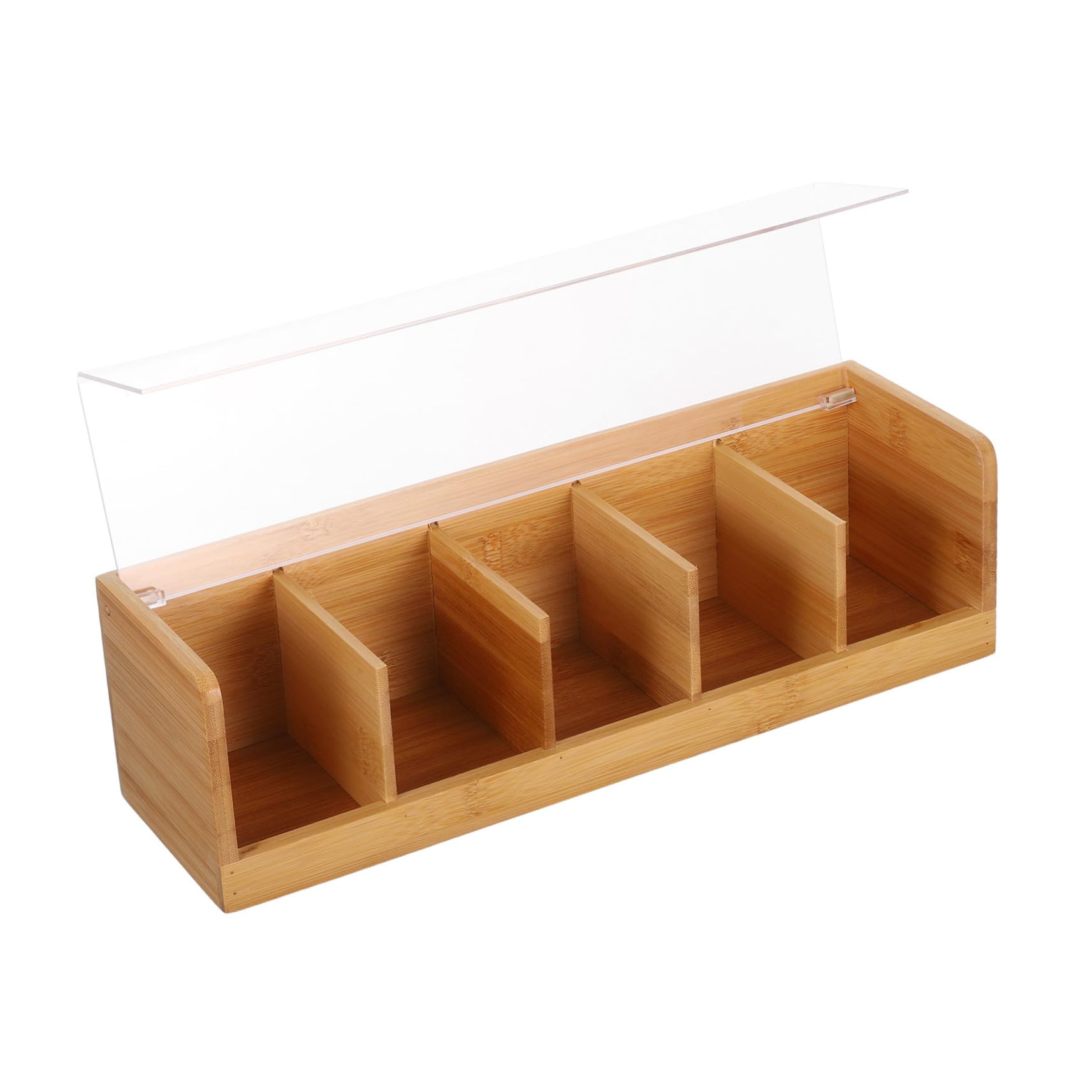 SOLUSTRE Boîte à Thé avec Compartiments Séparés Couvercle Hermétique Organisateur pour Thé Vrac Pratique pour Maison Bureau