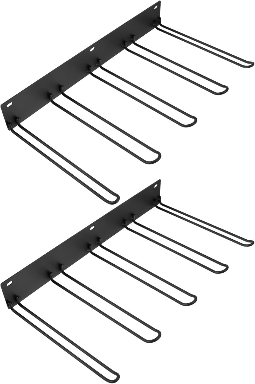 2pcs Hanging Cowboy Boot Rack Wall Mounted Metal Shoe Holder with Widened Deepened Hooks for Tall and High Boots, Easy Installation, Sturdy Construction, Matte Powdercoated Finish