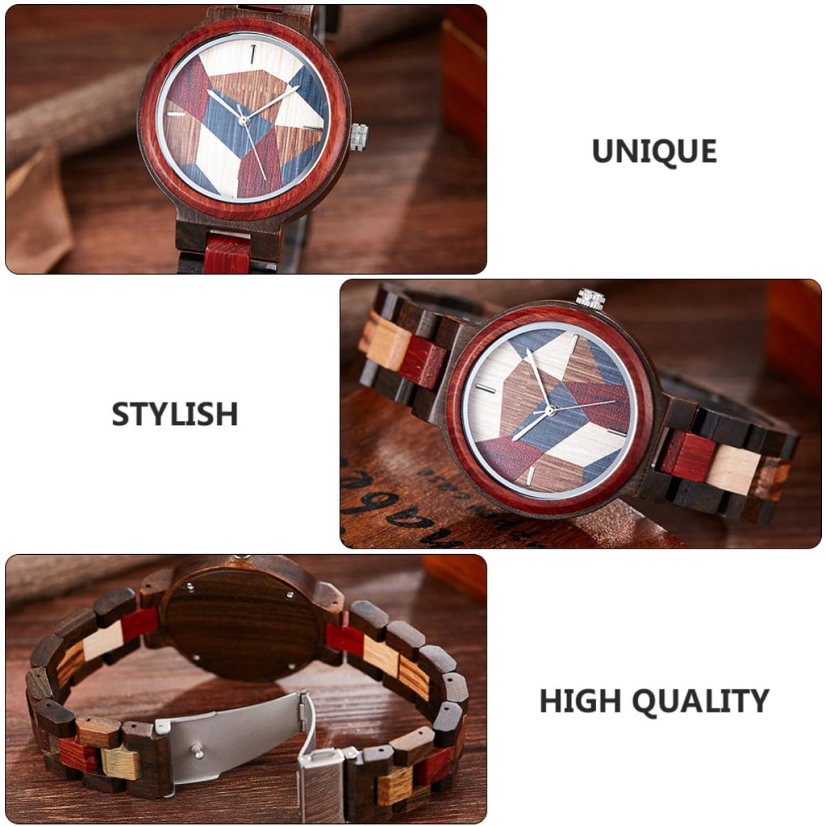 HOMSFOU Modische Quarzuhr mit Einzigartigem Armband Energiesparend und Präzise Zeitmessung Stilvoll für Arten von Kleidung und Anlässen Geeignet