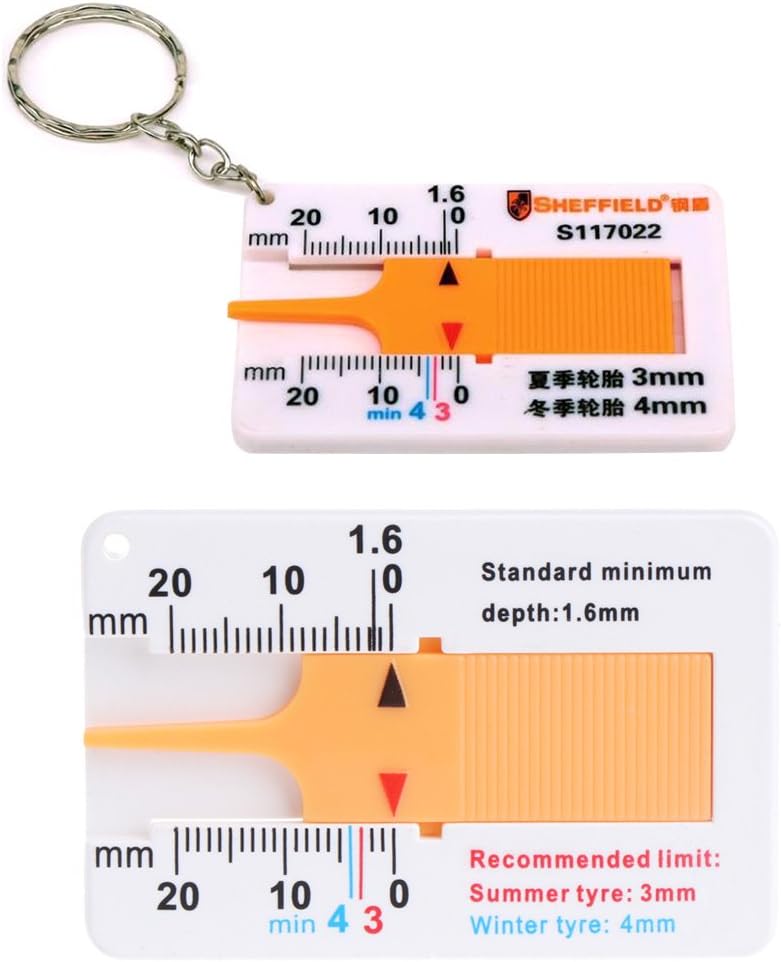 Longsw Tyre Sculpture Depth Gauge Car Motorcycle Trailer Van Wheel