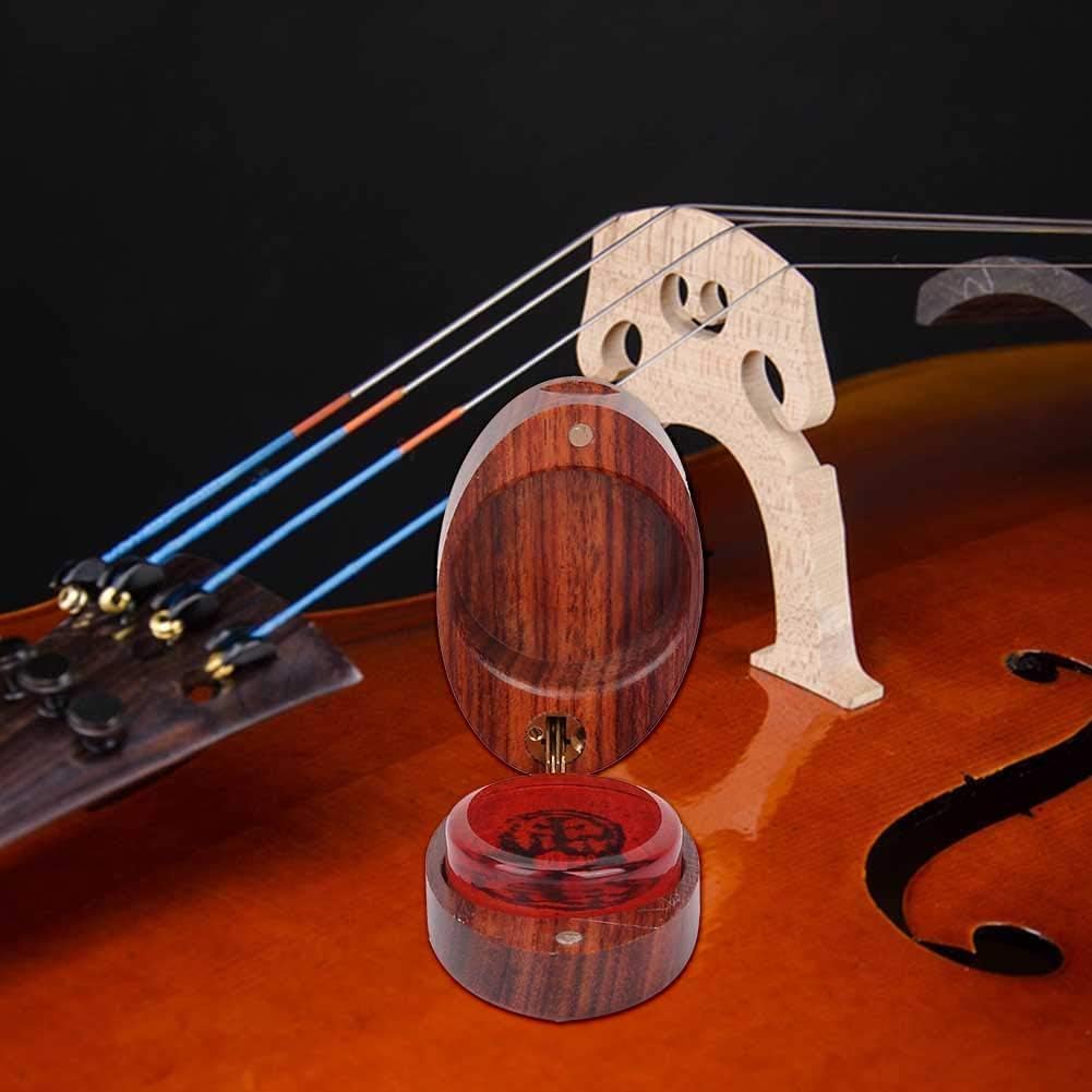 Resina Profesional con Estuche de Madera Herramienta de Mantenimiento de Instrumentos Musicales para Viol¨ªn Viola Violonchelo (caja ovalada)
