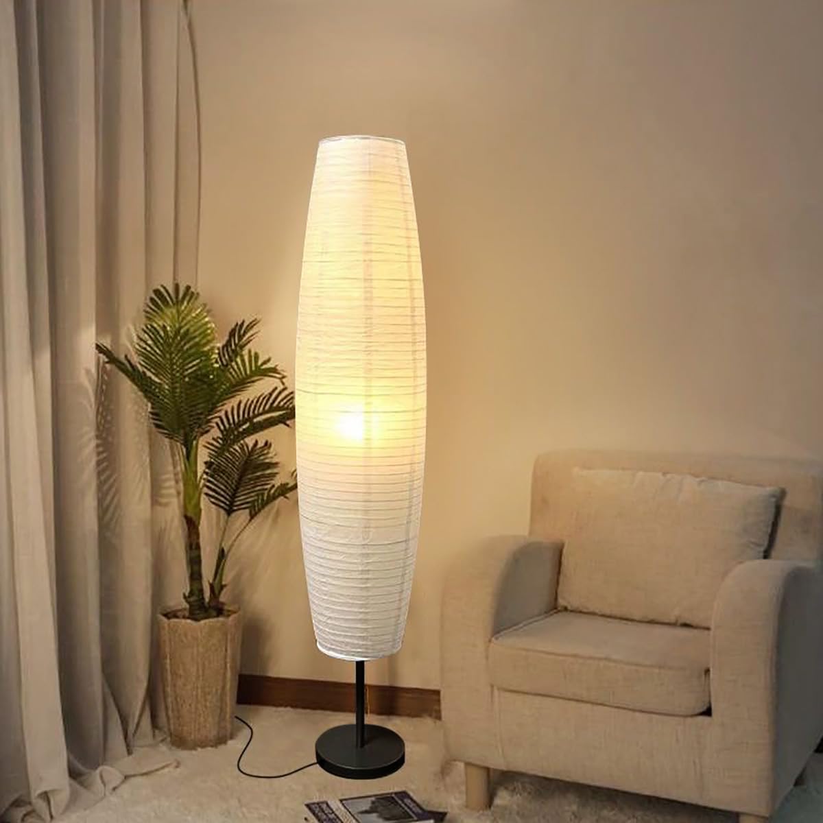 Lampa Stojąca Z Papieru Ryżowego W Stylu Japońskim Minimalistyczna Dekoracyjna Lampa Podłogowa Składana Papierowa Oświetlenie Podłogowe Lampa Atmosferyczna Do Sypialni Lampka Nocna Do Salonu