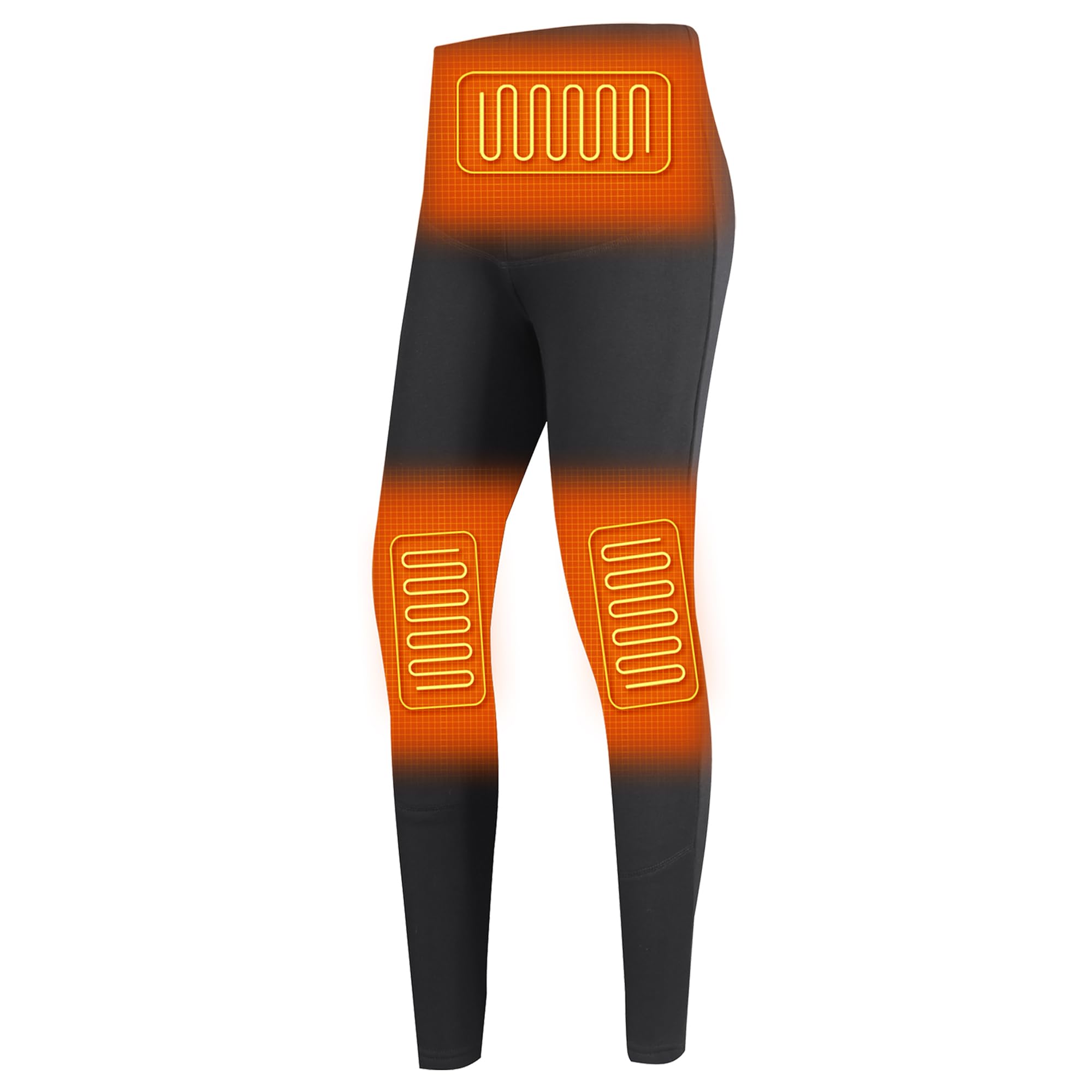Pantalones térmicos con calefacción, Capa Base térmica con 3 Zonas de Calentamiento y Leggings con Forro Polar eléctrico.