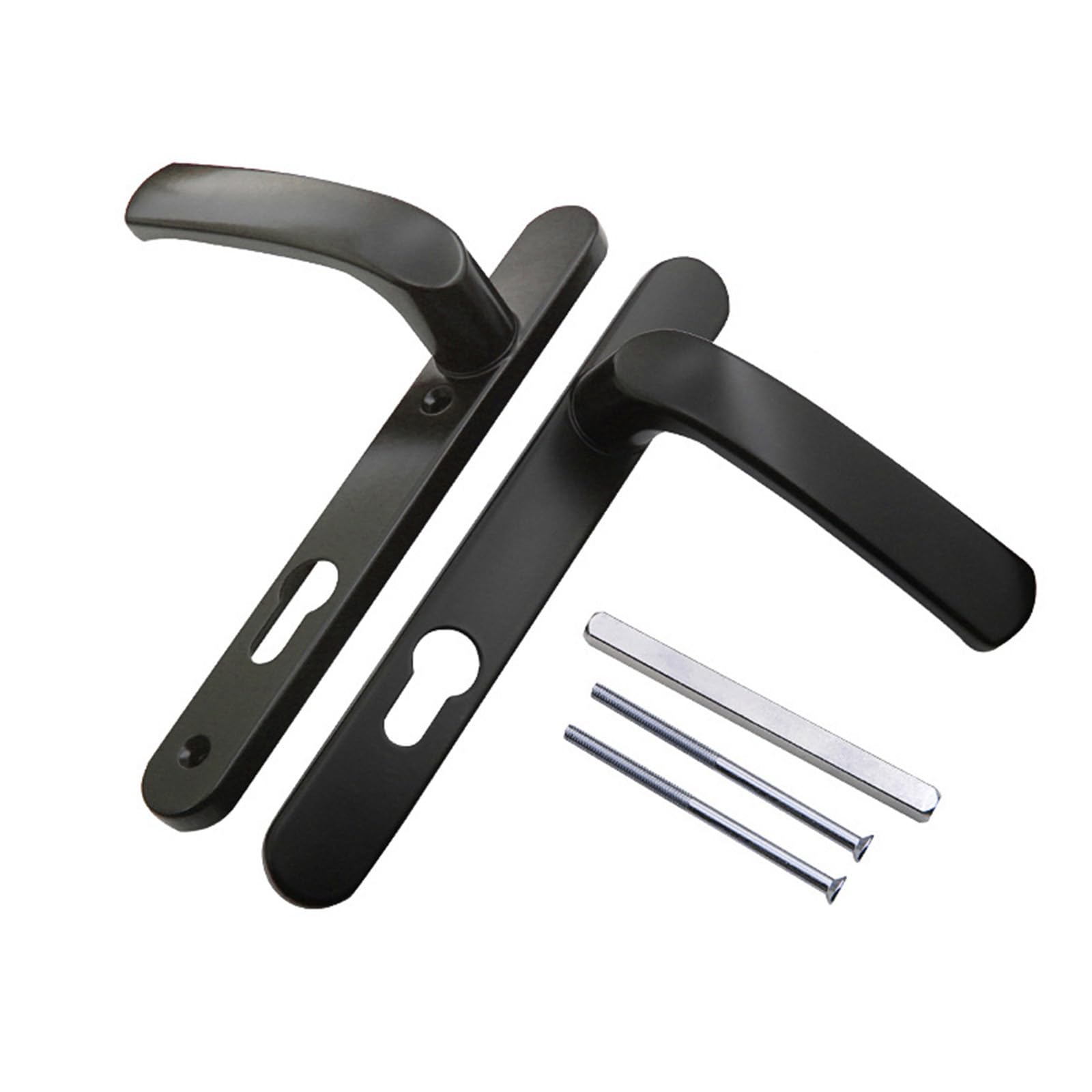 Pangboer Black Plate Room Door Handle Replacement Aluminum Alloy Door Handle Panel Quiet Bearing Levers Hardware Enduring Aluminum Alloy Panel