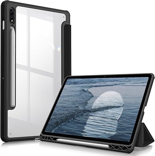 Fintie Funda híbrida delgada para Samsung Galaxy Tab S8Tab S7 de 11 pulgadas (modelo SM-X700X706T870T875T878) con soporte para S Pen y cubierta