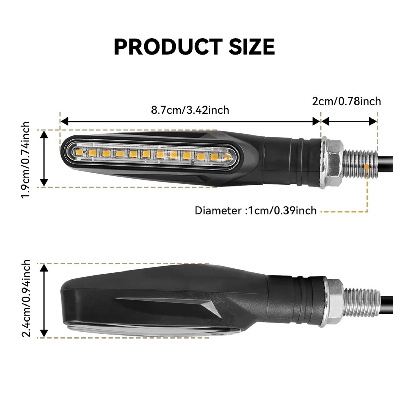 Indicatori di direzione per moto LED universali Indicatoris Motos