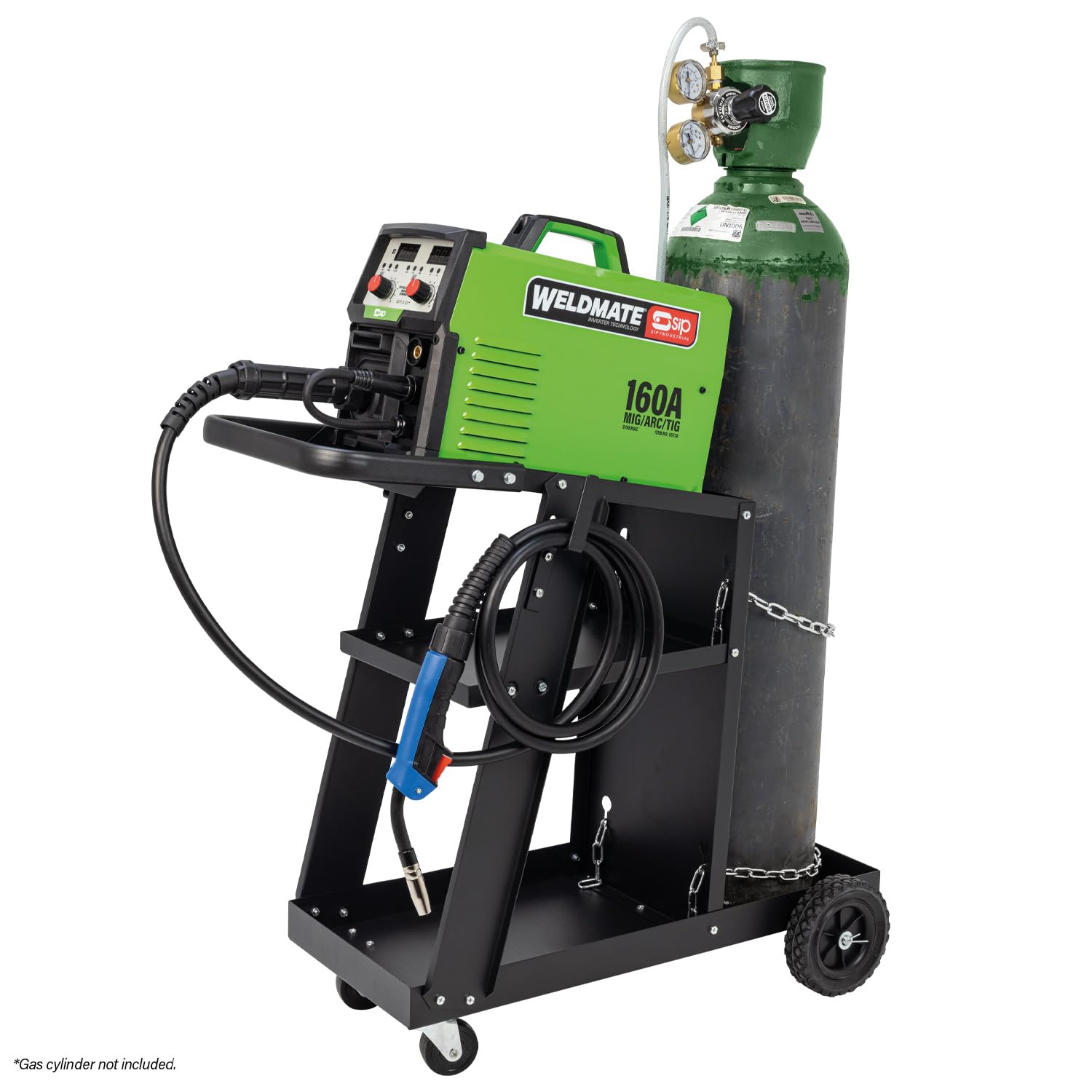 SIP WELDMATE AUTOPLUS MIG Welder 160A 3-in-1 MIG/ARC/TIG Synergic Inverter Welding Machine & Cart