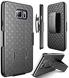 Note 5 case, Kaptron (TM) Galaxy Note 5 Hybrid Dual Layer Combo Armor Defender Protective Kickstand Holster case with Locking Belt Swivel Clip for Samsung Galaxy Note 5 (Black)