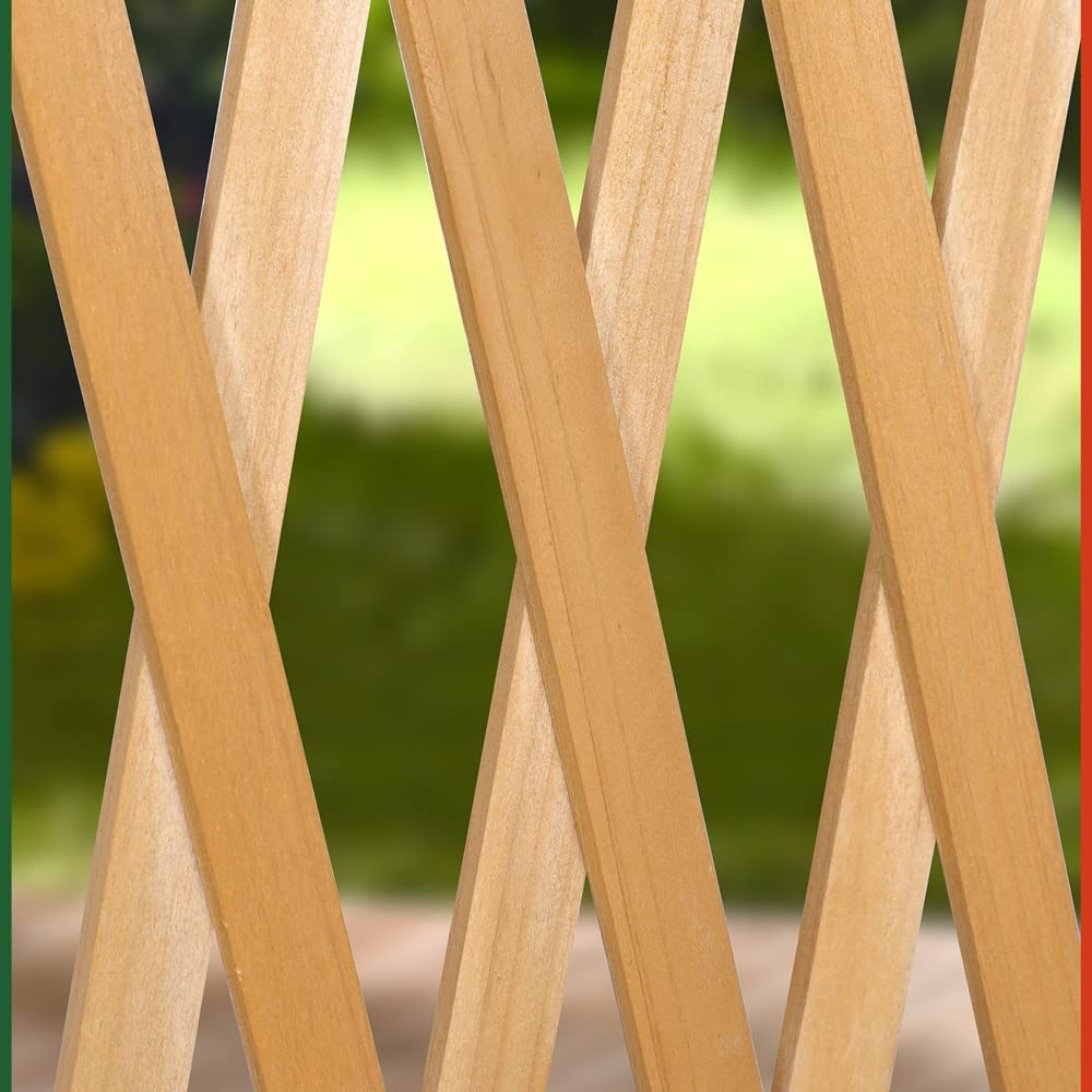 GARDEBRUK® Celosía Extensible Madera hasta 200cm Plantas Trepadoras Enrejado Jardín Valla Separador Terraza