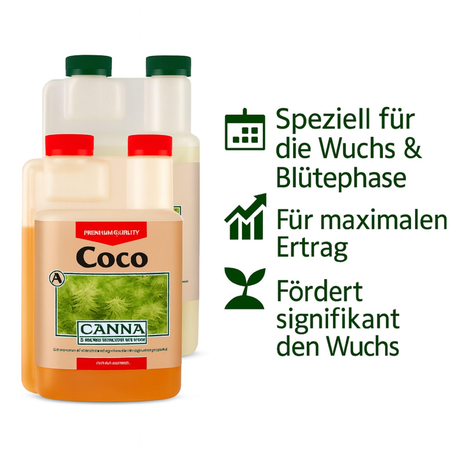 Weedness Canna Coco A&B 5 Liter - Hydrokultur Dünger Kokos Substrat Coco Grow Anbau Indoor Bewässerung