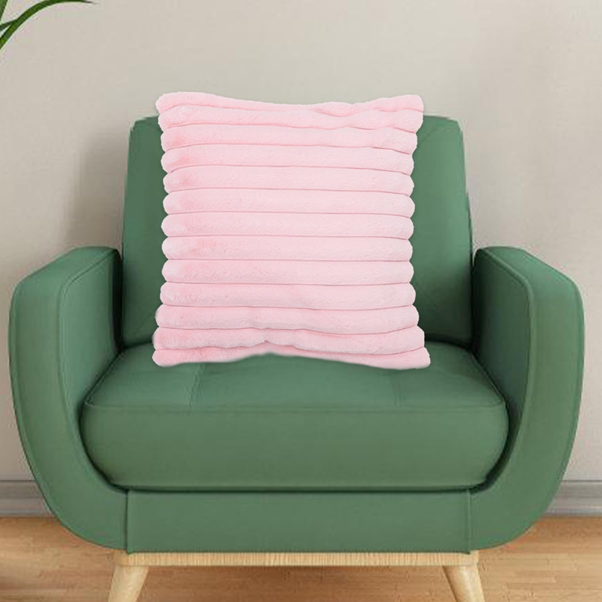 Dekokissen für Sofa und Kinderzimmer aus Weichem Plüschmaterial 45x45cm Rosa Bequemes und Strapazierfähiges Sofakissen für Zuhause und Auto