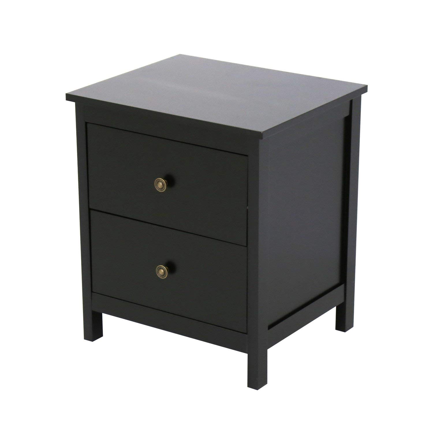 Black Night Stands For Bedrooms With 2 Drawers Side End Sofa Table With Storage For Living Room Buy Online In Kuwait Missing Category Value Products In Kuwait See Prices