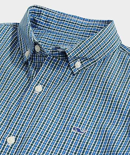 vineyard vines Boys' Small Check Stretch Poplin Shirt3