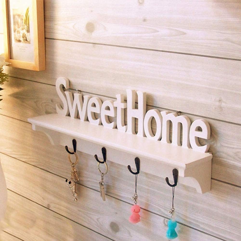 Oyunngs Wall Mount Coat Rack Shelf Bathrobe Towel Hanger Hook Key Clothes Holder, for Home Kitchen Bathroom Washroom