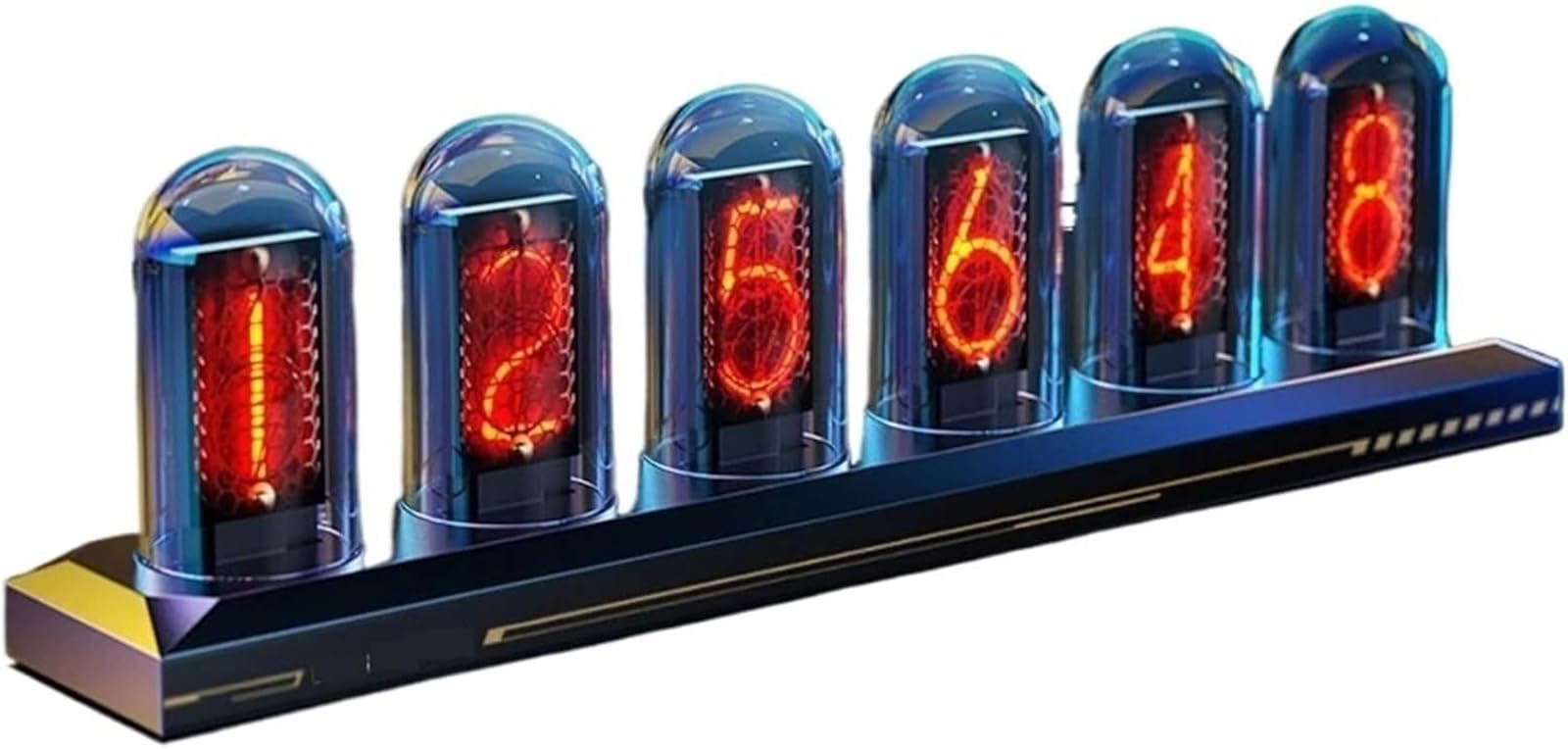 Reloj de tubo RGB, reloj de iluminación electrónico creativo con pantalla IPS, soporta formatos de 12/24 horas y carga de imágenes de bricolaje, perfecto para regalo de decoración