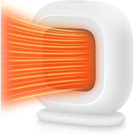 GZOKMOG Space Heaters for Indoor Use, 1500W/750W PTC Ceramic Desk Space Heater with Tip-Over Switch, Overheat Protection, Timer, Energy Efficient Portable Electric Heater for Home and Office