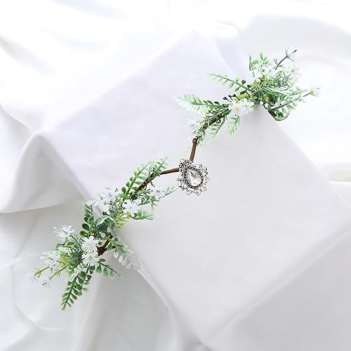 Miniatura 3 de Vivivalue Corona floral niña diadema floral diadema flor halo boda fiesta fotos