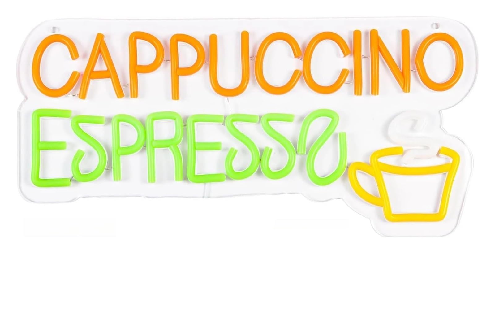 Decoración Lámparas Letrero De Neón Cappuccino Espresso Para Barra De Cerveza, Luz Para Decoración De Pared De Cafetería, Bistró, Cafetería, Tienda, Cueva De Hombre, Fiesta