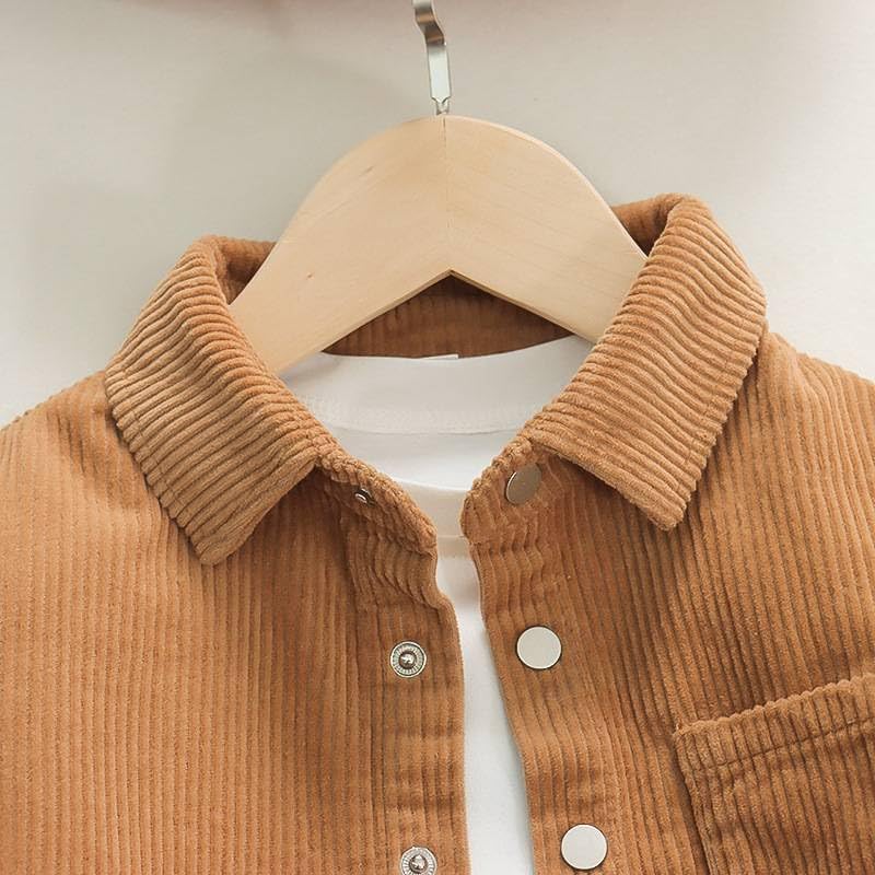 Baby Boys Corduroy Material Fashion Clothes Sets Long Sleeved Jacket+Long Pants Casual 2pcs Clothing Suit4