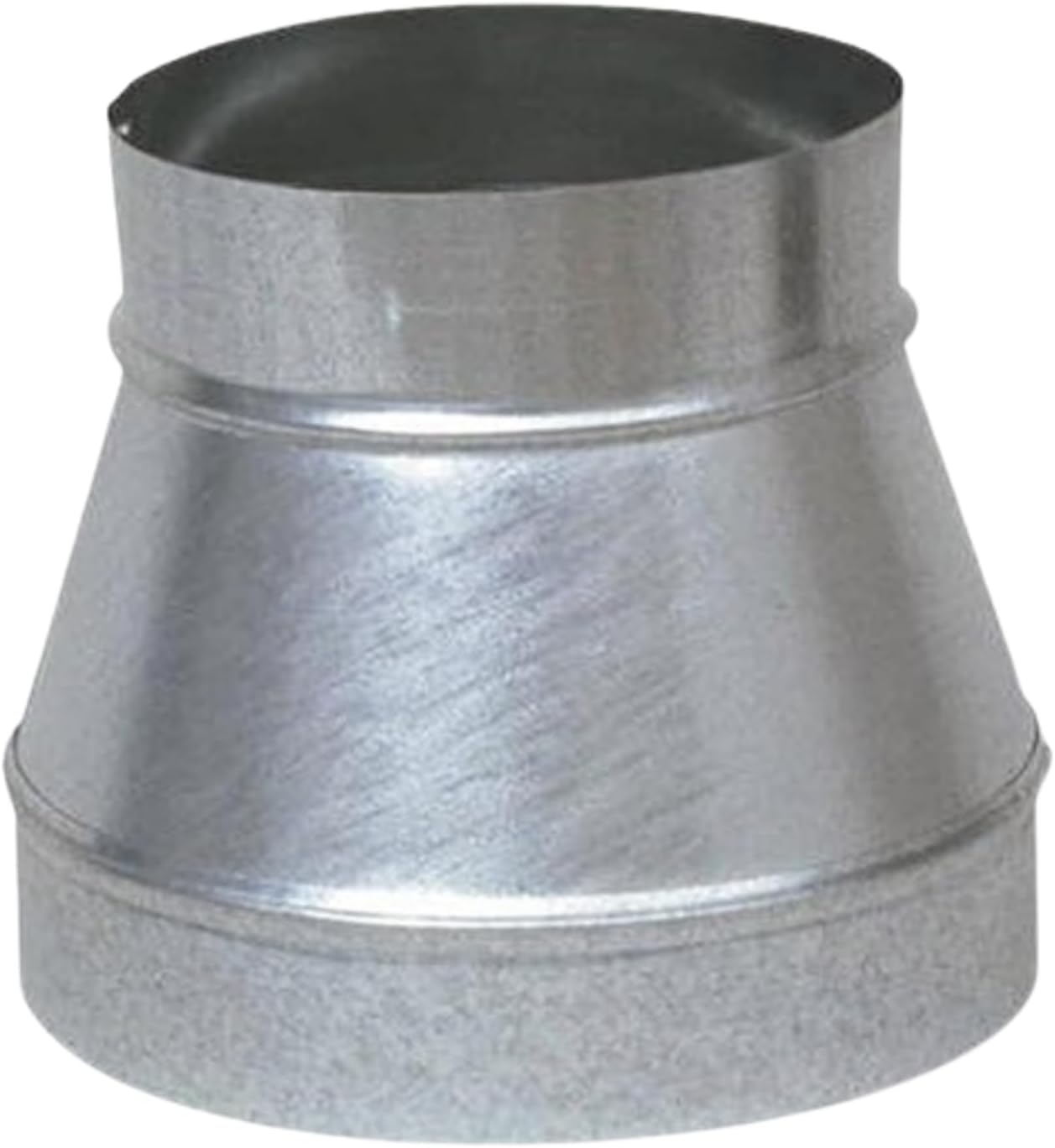 6 Inch to 4 Inch HVAC Duct Reducer & Increaser - Galvanized Sheet Metal Ducting Connector for Airflow, Heating, Cooling, & Air Ventilation System Extra Strength and Fittings
