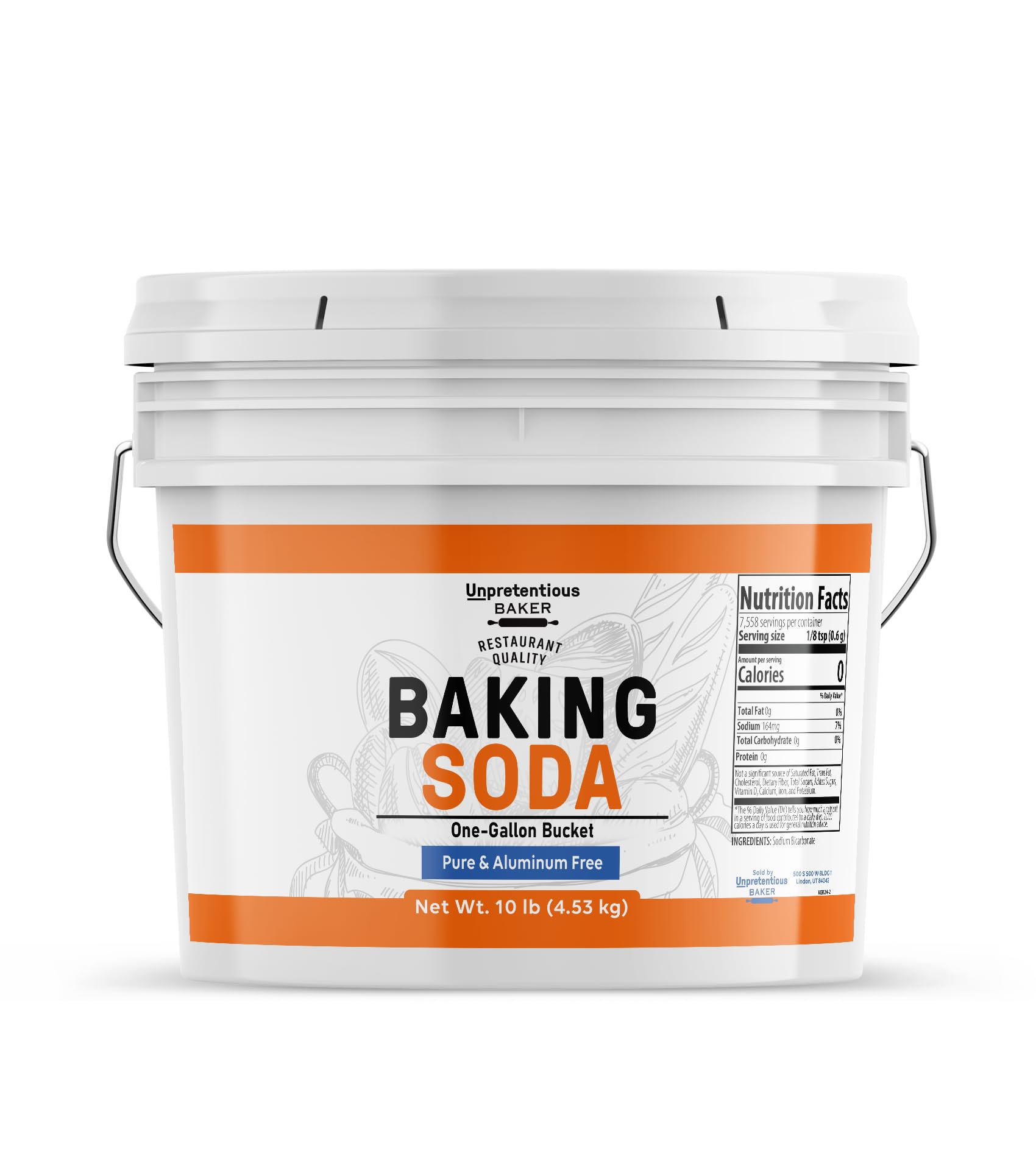Unpretentious Baking Soda (1 Gallon), Aluminum Free, Cooking, Baking, Cleaning & More